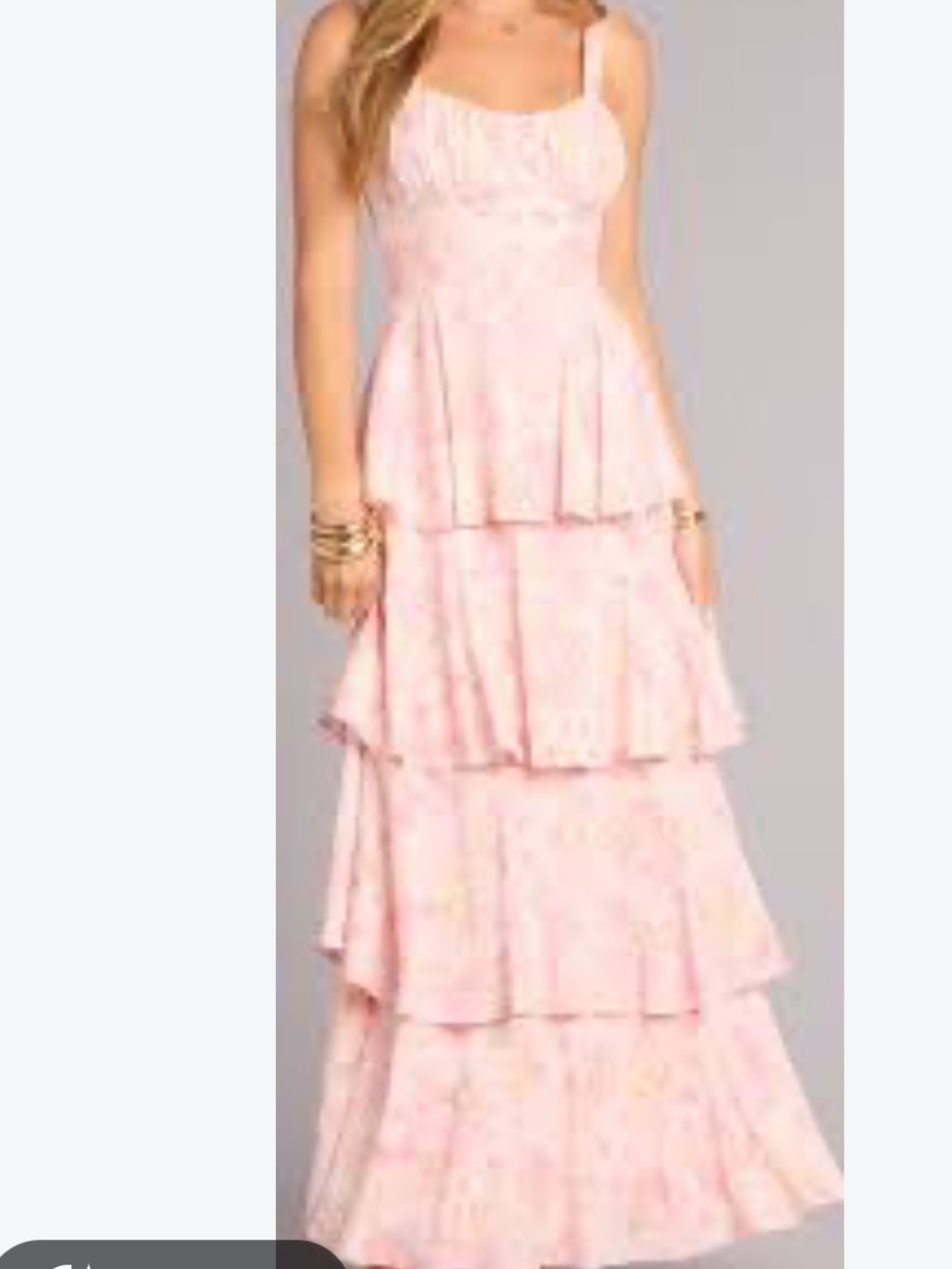 Windsor Pink Floral Tiered Maxi Dress